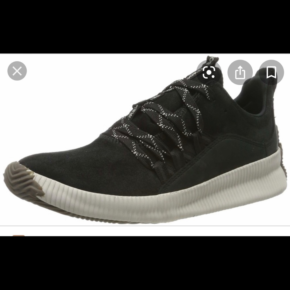 Sorel size 8 waterproof black shoes